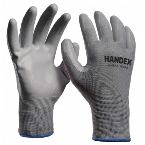 Luva Hand Poli Nitrilo NBR Cinza - Handex (M) Luva Hand Poli Nitrilo NBR Cinza - Handex (M)